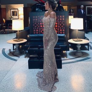 Fashion Nova - Got Class Sequin Dress: Rose